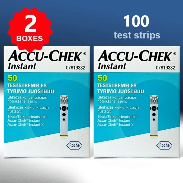 ACCU-CHEK Instant Test strips 2 boxes(1 box=50strips) Exp date 2026-09 - Bild 1 von 1