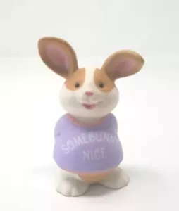 Hallmark Easter Miniature Bunny Figure Some Bunny Nice 1.5" - Picture 1 of 5