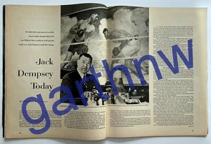 JACK DEMPSEY & NEW YORK RESTAURANT 1954 PICTORIAL + MGM MOVIE STARS CENTERFOLD - Picture 1 of 3