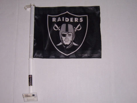 OAKLAND RAIDERS blk LOGO 11X14 CAR flag superior GENUINE NFL Licensed US seller Cover