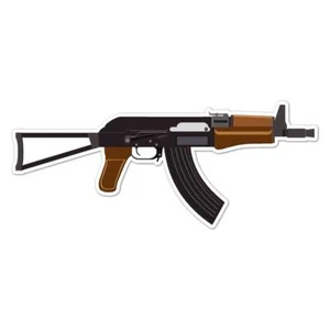 AK-47 Assult Rifle, Vinyl Decal Sticker, Indoor Outdoor, 3 Sizes, #8222 - Picture 1 of 1