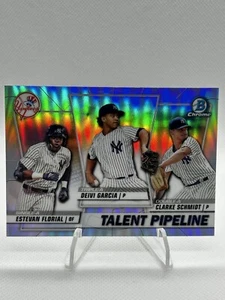 2020 Bowman Chrome Estevan Florial / Clarke Schmidt / Estevan Refractor - Picture 1 of 2