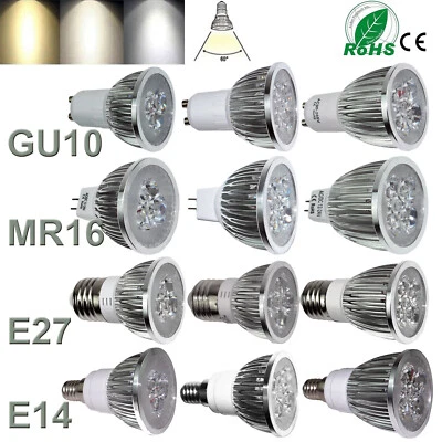 5x Led Spotlight Bulbs 9w 15w 3500k GU10 Cool Warm Neutral White MR16 Spotlights - Image 1 of 4