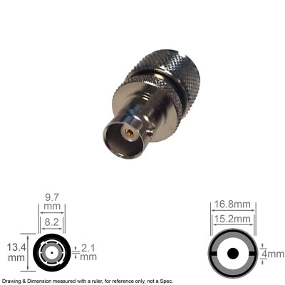 Coax RF Antenna Adapter Connector Converter BNC Female UHF Male - Image 1 of 3