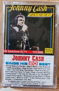 Vintage Johnny Cash Sings His 20 Best Cassette Tape 1982 Sealed Unopened - Picture 1 of 1