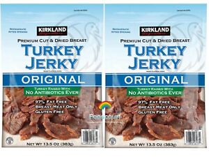 2 Packs Kirkland Signature Original Turkey Jerky 13.5 oz Each Packs,Total 27 oz
