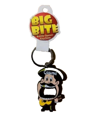 6 x NWT Cozumel México Mariachi Metal Bottle Opener Keychain / Big Bite Brand - Image 1 of 2