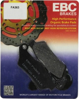 FITS BMW K1300 K 1300 GT R S REAR EBC ORGANIC BRAKE PADS FA363 - Image 1 of 3