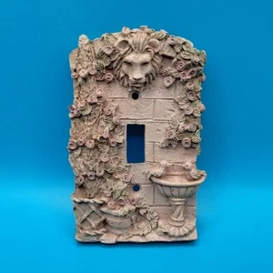 Vintage Fidschi Classic Garten Schalter Platte Abdeckung Löwenkopf Vogeltränke Topiary Blumen - Bild 1 von 18
