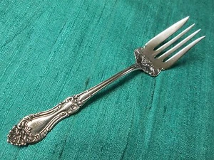 ARUNDEL 1899 Antique Silverplate Large Serving Fork Rogers B or G Monogram - Picture 1 of 5