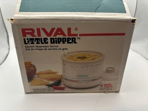 Vintage Rival Little Dipper Mini Crock Pot 3204 Southwest Design con coperchio ricette USA - Foto 1 di 11