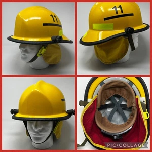 Cairns & Bros 660CR With Liner Fire Fighter Helmet Yellow Rescue Helmet s/ADJ - Picture 1 of 17