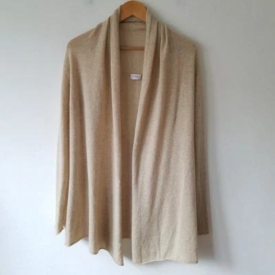 Cárdigan Suéter Club Monoco Italiano Cachemira Beige Frente Abierto Mujer XS/S Foto 1 de 4