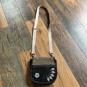 Haiku by Sharon Eisenhauer Umhängetasche schwarz braun bestickt kleine Handtasche - Bild 1 von 7