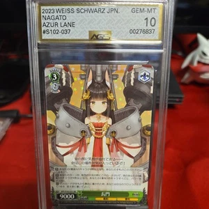 Weiss Schwarz Nagato Azur Lane AZL/S102-037 Double Rare AGS 10 GEM MINT - Picture 1 of 6