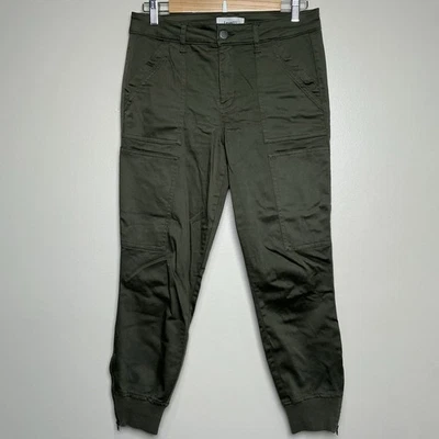 Pantalones de chándal utilitarios Level 99 Jolie cremallera tobillo verde bosque para mujer talla 28 Foto 1 de 4
