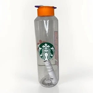 Brand New Starbucks Carolina Clemson Tigers Plastic Water Bottle Loop Top - Picture 1 of 8