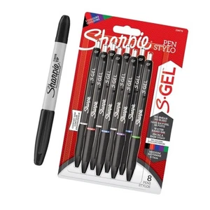 Sharpie S-Gel | Gel Pens | Medium Point (0.7mm) | 8 Count Twin Tip... - Picture 1 of 7