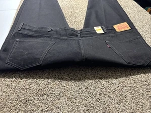 NWT LEVI'S 550 RELAXED TAPERED BLACK MEN'S JEANS 52X29 - Picture 1 of 4
