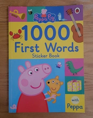 PEPPA PIG: 1000 First Words Sticker Book with Peppa 64 pages Ladybird Books - Image 1 of 3