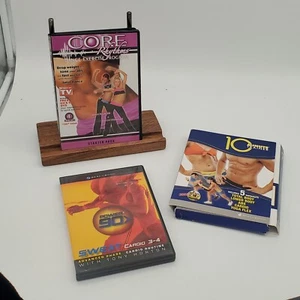 3x set lot Abs Core Rhythms Power 90 10 Minute Trainer Cardio DVD Exercise  - Picture 1 of 8