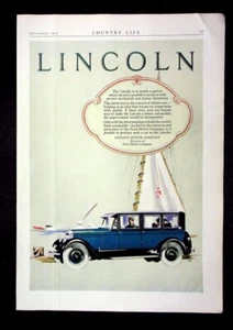 Ford Motor Company Lincoln 1926 anuncio impreso A3 Art Deco recorte de anuncio - Imagen 1 de 1