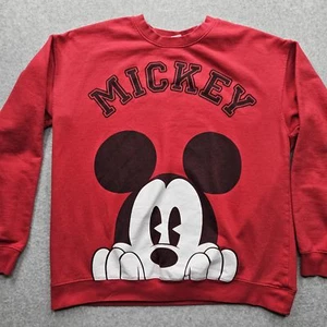 Mickey Mouse Disney Youth Girls XL Red Pullover Graphic Sweater - Picture 1 of 13