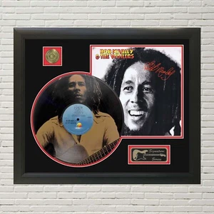 Bob Marley Laser Etched Black Vinyl Record Reproduction Signed LP Display 3 - Picture 1 of 4