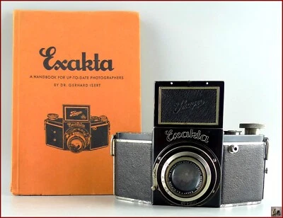 Slr Ihagee Exakta A Noir 4,5x6 Sans Logo Soleil/Lune Schneider Xenar 2,9/7,5cm - Photo 1/4