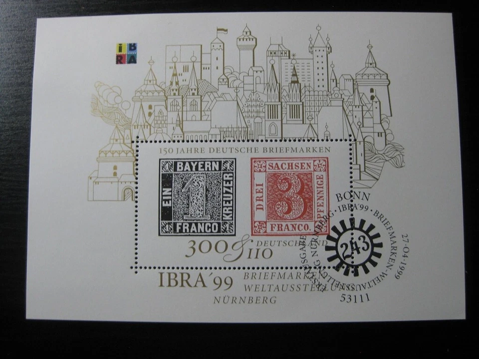 ALEMANIA Mi. #Bloque 46 hoja de sello usado! CV $9,50 Foto 1 de 1