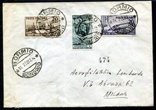G035-16 ITALIA REPUBBLICA 1950 TRIPLI VALORI GEMELLI Espresso affrancato con Fie