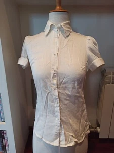 Camisa marfil GAP t. S elegante manga corta - Imagen 1 de 7