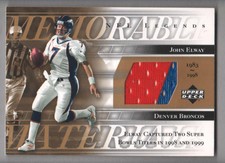2001 Upper Deck Legends Football Memorable Materials #MM-JE John Elway JERSEY