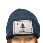 Women's or Men's Navy Blue Maine Knit Beanie Ski Hat Warm Fall Winter