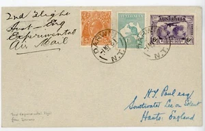 P47/33 AUSTRALIA 1/5/1931 2nd EXPERIMENTAL FLIGHT COVER DARWIN TO UK - Picture 1 of 1