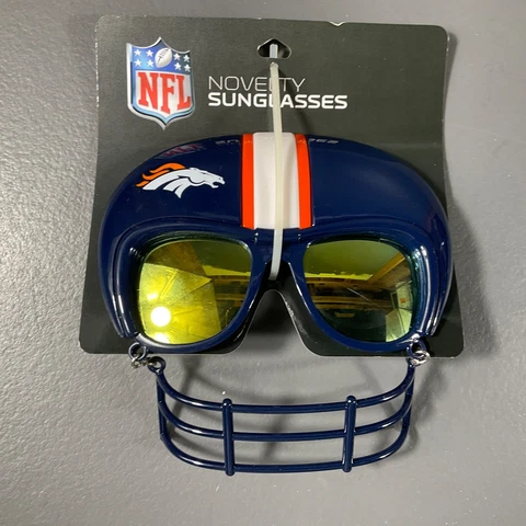 Denver Broncos Novelty Sunglasses Blue and Orange Team Logo Sports NFL Football Cover