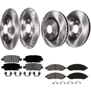 Front & Rear Disc Rotors + Brake Pads for 2007 2008 2009 - 2013 Nissan Altima - Foto 1 di 8