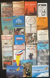 Vintage 1983 European Travel Prospekt Lot 18 Stück, Deutschland, Frankreich, Italien, Österreich - Bild 1 von 8