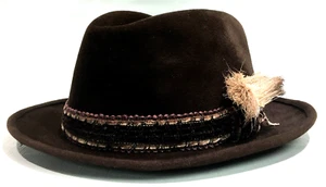 Vintage 50s Caplan's 3X Beaver Fedora Hat Mens 6 5/8 Rich Chocolate - Picture 1 of 12