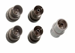 New Pack Of 10 Coax Aerial Cable Connectors 4 X Female 4 X Male 2 X F Joiners - - Picture 1 of 1