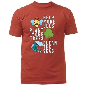 Earth Day Save The Earth Help More Bees Plant More Trees T-shirt - Picture 1 of 17