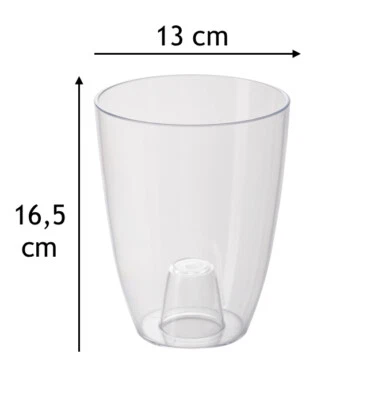 Orchideentopf Rund Übertopf Pflanzentopf Transparent Blumentopf 5 Farben - Bild 1 von 2