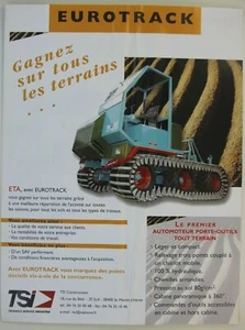 prospectus brochure AUTOMOTEUR EUROTRACK tracteur prospekt traktor tractor MF - Foto 1 di 1