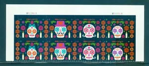 US 5640-5643 Day of the Dead, Plate # Strip/8 MNH, reactive under UV Light - Picture 1 of 1