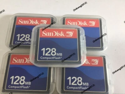 5PCS  128MB  Sandisk  Compact Flash Card 128MB CF Memory card SDCFJ/SDCFB - Image 1 of 3