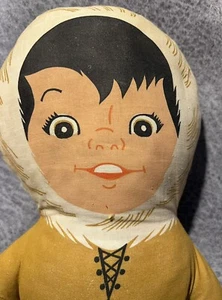 1964 Eskimo Pie Boy Doll Stuffed Cloth Pillow Vtg 15" - Picture 1 of 10