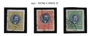 Romania: 1931; Scott 400-402, Used in good condition set, EBRU23 - Picture 1 of 2