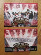 2004 BOSTON RED SOX WORLD SERIES Champion Upper Deck Card MARTINEZ RAMIREZ ORTIZ