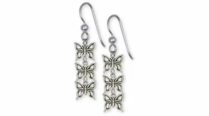 Orecchini farfalla gioielli argento sterling orecchini farfalla fatti a mano SWB-3E - Foto 1 di 1