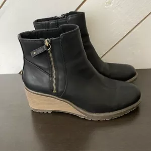 Dr. Scholl's Zapatos Mujer 8.5 Chloe Tobillo Cremallera Lateral Cuña Botín Botines - Imagen 1 de 8